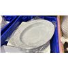 Image 3 : 2 BINS OF COMMERCIAL RESTAURANT WHITE 14" SQUARE SERVING PLATES, WHITE 9" SQUARE SALAD BOWLS & OVAL