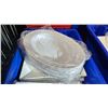 Image 3 : 2 BINS OF COMMERCIAL RESTAURANT WHITE 14" SQUARE SERVING PLATES, WHITE 9" SQUARE SALAD BOWLS & OVAL