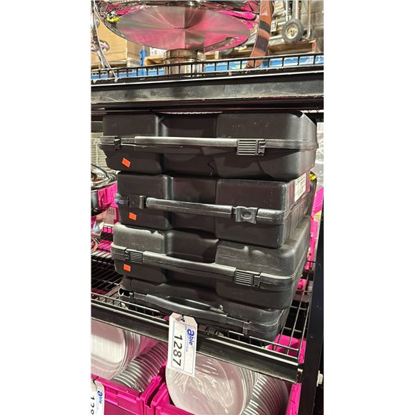 5 PORTABLE BUTANE STOVES IN HARD TRANSPORT CASES