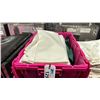 Image 2 : SHELF OF ASSORTED PROFESSIONAL EVENT / BANQUET TABLE LINENS IN LARGE FOLD TOP BINS *BINS INCLUDED*