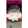 Image 2 : SHELF OF ASSORTED PROFESSIONAL EVENT / BANQUET TABLE LINENS IN LARGE FOLD TOP BINS *BINS INCLUDED*
