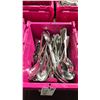 Image 2 : SMALL FOLD TOP BIN OF COMMERCIAL RESTAURANT STAINLESS STEEL SOUP LADLES, SPOONS & ASSORTED