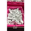Image 2 : SMALL FOLD TOP BIN OF COMMERCIAL RESTAURANT WHITE SOUP SPOONS *BIN INCLUDED*