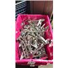 Image 2 : LARGE FOLD TOP BIN OF COMMERCIAL RESTAURANT CHROME ASSORTED BBQ TONGS *BIN INCLUDED*