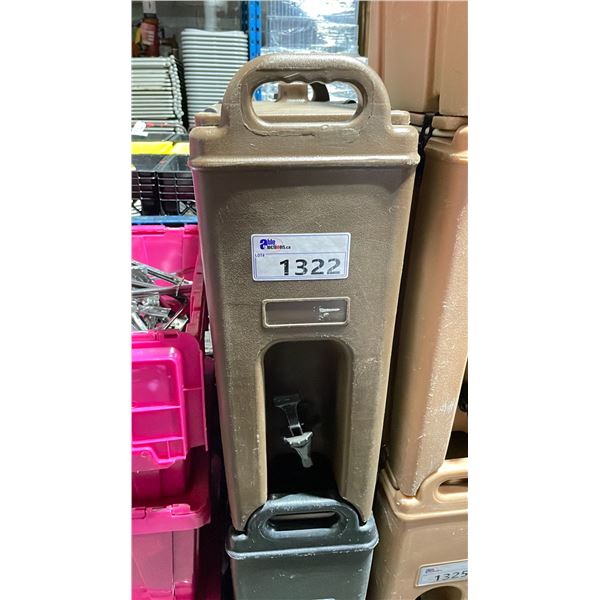 CAMBRO BROWN COMMERCIAL HOT LIQUID TRANSPORT DISPENSER