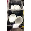 Image 2 : 6 CRATES OF WHITE COMMERCIAL RESTAURANT OVAL SERVING BOWLS & WHITE 9" SOUP PLATES