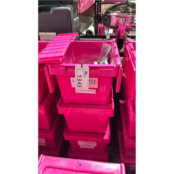 4 SMALL FOLD TOP BINS OF COMMERCIAL RESTAURANT STAINLESS STEEL SPOONS *BINS INCLUDED*