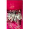 Image 2 : 3 SMALL FOLD TOP BINS OF COMMERCIAL RESTAURANT STAINLESS STEEL SPOONS *BINS INCLUDED*