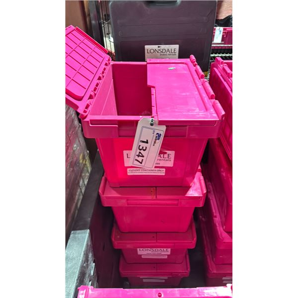 4 SMALL FOLD TOP BINS OF COMMERCIAL RESTAURANT STAINLESS STEEL BUTTER KNIVES *BINS INCLUDED*