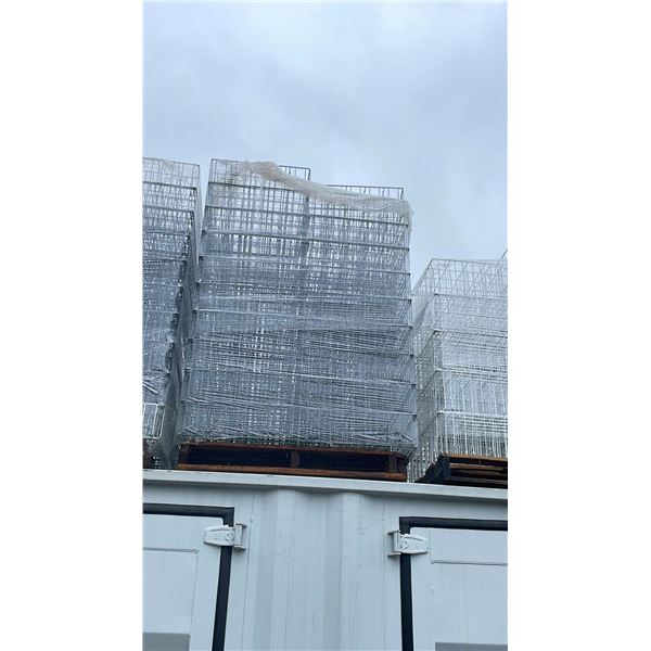 PALLET OF METAL CUSTOM MADE EVENT/BANQUET GLASSWARE TRAYS