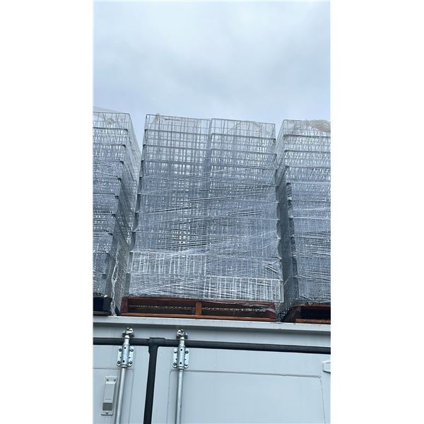 PALLET OF METAL CUSTOM MADE EVENT/BANQUET GLASSWARE TRAYS