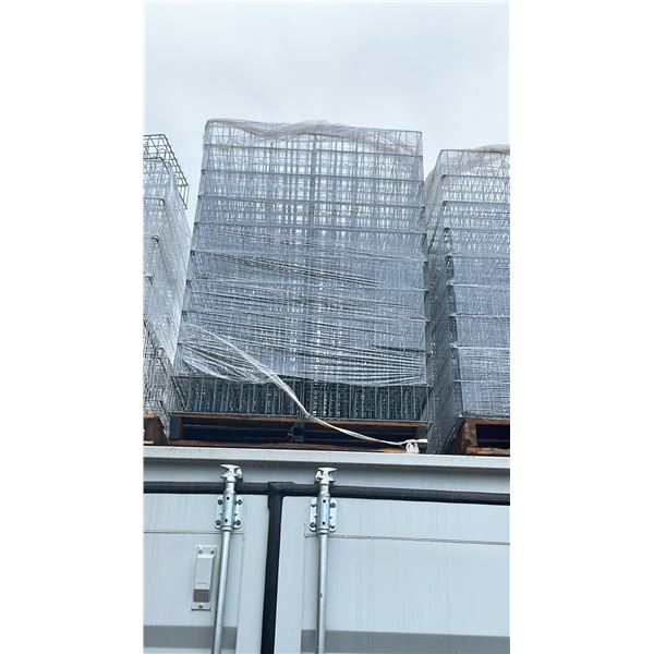 PALLET OF METAL CUSTOM MADE EVENT/BANQUET GLASSWARE TRAYS