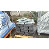 Image 2 : COMMERCIAL MOBILE STORAGE RACK WITH ALUMINUM OUTDOOR EVENT POLES WITH BASES & RUBBER WEIGHT BLOCKS