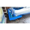 Image 2 : PALLET OF 6'L BLUE PLASTIC FOLDING TABLES & CHILDRENS BLUE/GREEN STACKING CHAIRS