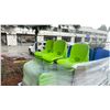 Image 3 : PALLET OF 6'L BLUE PLASTIC FOLDING TABLES & CHILDRENS BLUE/GREEN STACKING CHAIRS