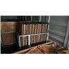Image 1 : METAL MOBILE TRANSPORT CART WITH 20 6'L WOODEN COMMERCIAL EVENT / BANQUET FOLDING TABLES