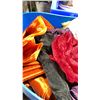Image 3 : BARREL FULL OF ASSORTED SIZE/LENGTH/COLOR BANQUET LINENS / BOW ORGANZA FABRIC *BARREL INCLUDED*