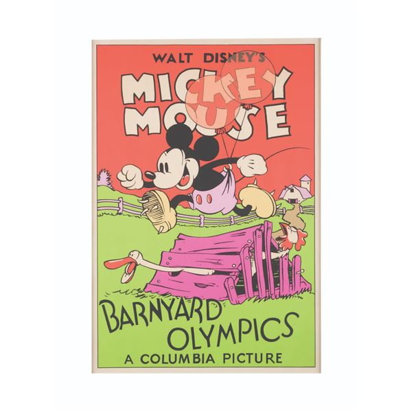 A Mickey Mouse "Barnyard Olympics" Serigraph Poster.