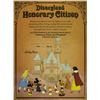Image 1 : A Disneyland "Honorary Citizen" Certificate.