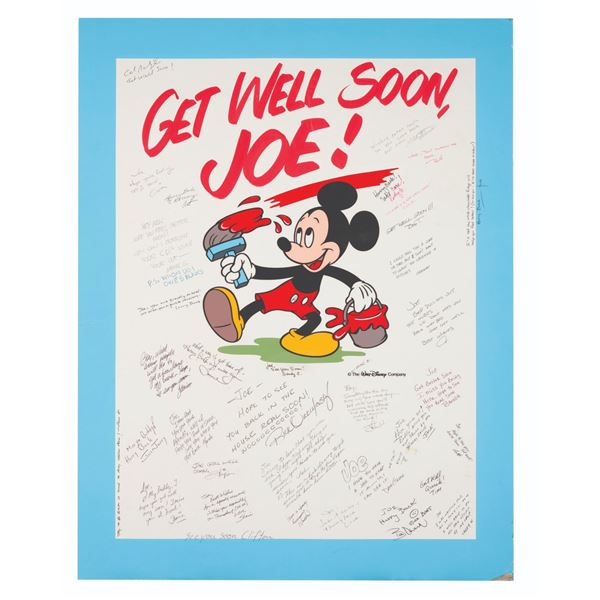 An Oversized Disney Company "Get Well Soon" Card.