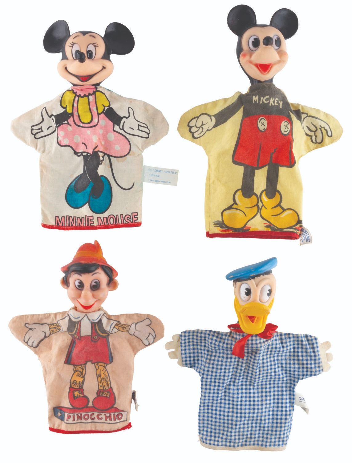 Disney Puppet Character A Collection of Disney Character Gund Hand Puppets.
