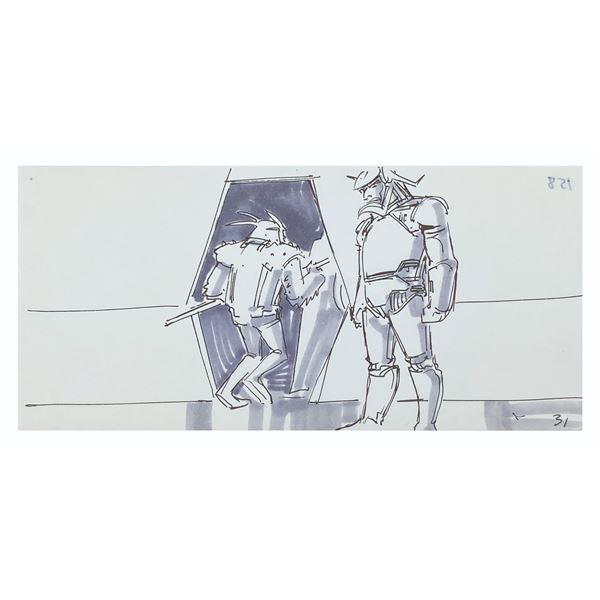 An Original  Tron  Storyboard Panel.