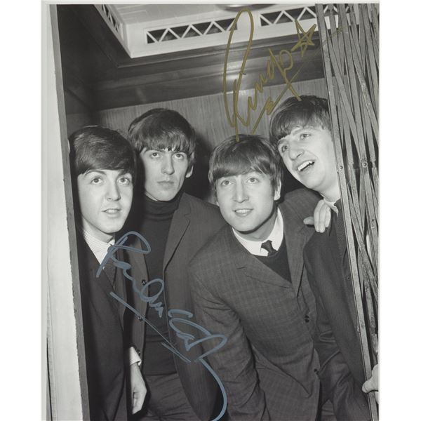 The Beatles vintage photo autographed by Paul McCartney and Ringo Starr