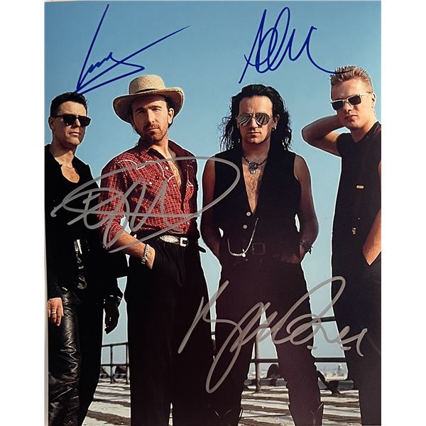 U2 band signed photo