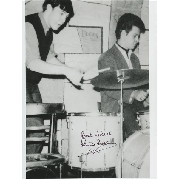 Pete Best signed photo. GFA Authenticated