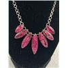 Image 3 : Very Eye Catching Sterling Silver Pink Stone, Collom Necklace