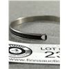 Image 3 : Antique Edwardian Silver Black Enamel Bracelet/Bangle