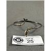 Image 2 : Sterling Silver Dolphin Cuff Bangle Opens
