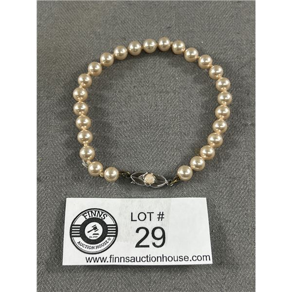 Antique Pearl Bracelet Pearl Clasp