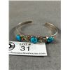 Image 2 : Vintage Sterling Silver Genuine Turqouise Cuff