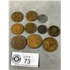 Image 1 : 10 Antique British Copper Coins (Oldest is1897)