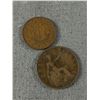 Image 2 : 10 Antique British Copper Coins (Oldest is1897)