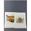 Image 3 : 4 Very Nice Unframed European Coloured Pictures