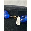 Image 2 : Vintage Sapphire Blue Lucite Choker  Necklace. Approx. 14"L