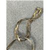 Image 2 : Quality Gold Plate Solid Sterling Silver Braided 16" Necklace & 6" Bracelet Set.