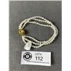 Image 1 : Quality Triple Strand Genuine Pearl Gold Plated Bracelet. Approx. 6"L