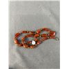 Image 3 : Old Carnelian Stone 24" L Necklace w/ 1" Heart Pendant.