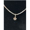 Image 2 : A Good Sterling Choker Necklace (Unusual Design) + Maple Leaf Charms