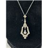 Image 2 : Genuine Antique Art Deco 1920 Necklace Approx 17" L  w/ 1.5" Pendant