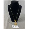 Image 1 : Beautiful Antique Emamel Gold Plate Necklace. Approx. 20"L