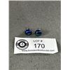 Image 1 : Beautiful Genuine Sterling Silver Sapphire Blue Pearl Earrings