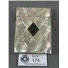 Image 1 : Exquisite c.1910 Carved Shell Sterling Silver Card Case. Approx. 4" x 2.5"