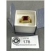 Image 1 : Vintage Gold Plated Ruby Men's Ring.