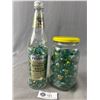 Image 1 : Vintage Lot Of Cats Eye & Grandpa Marbles In Jars
