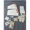 Image 1 : Lot Of Pre-Posted 6cent Envelopes & 4 Small Baggies Of Stamps From 1970's & Up To 2000