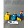 Image 1 : 1988 McDonald's Turbomac Happy Meal Toy Cars & 1966 Peanuts Charlie Brown Conductor Push Down Train 